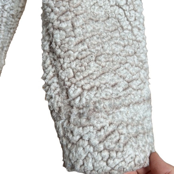 Cupio Anthropologie Teddy Sherpa Jacket Sweater Fleece Cream XL‎ - Picture 9 of 15